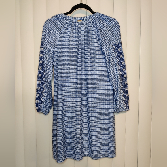 Cabana Life blue and white long sleeve tunic dress size xs - Picture 2 of 3